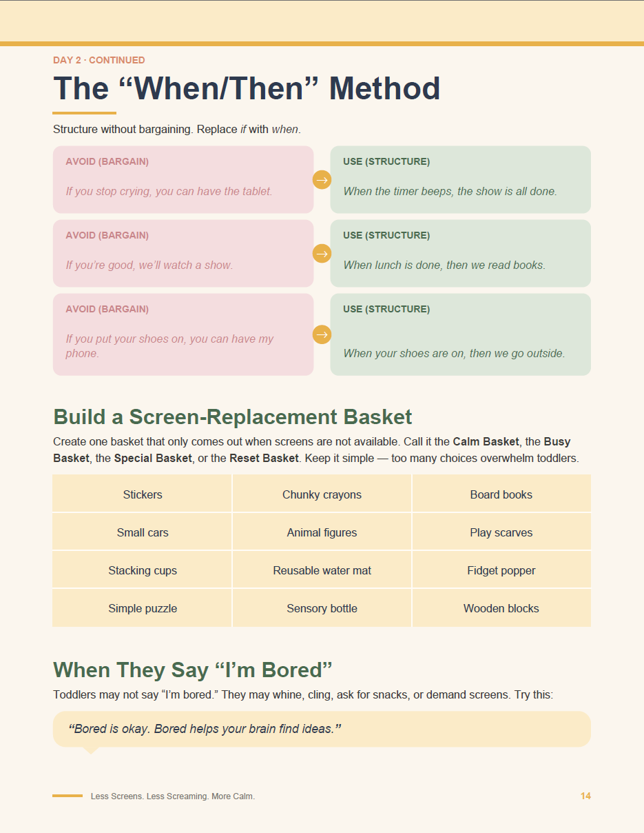 Less Screens, Less Screaming, More Calm