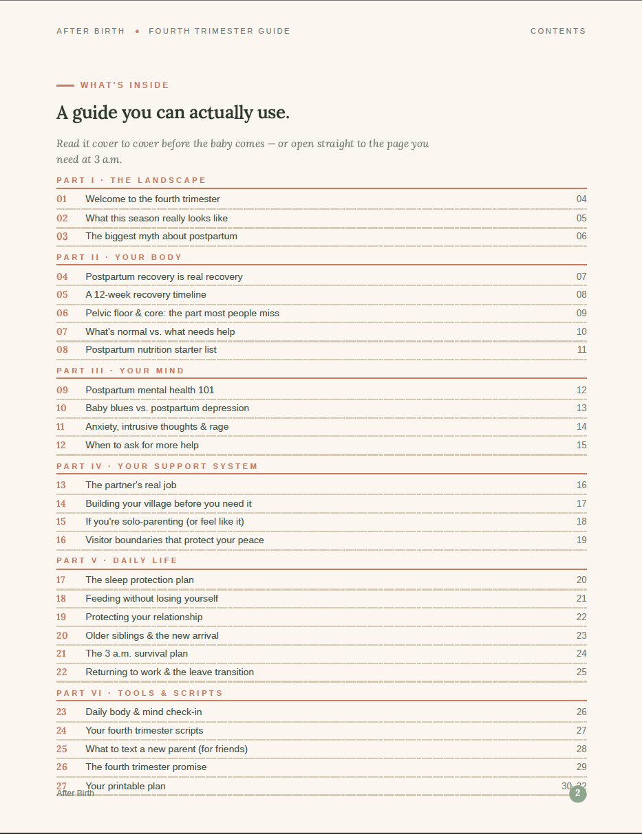 After Birth - The Fourth Trimester Guide