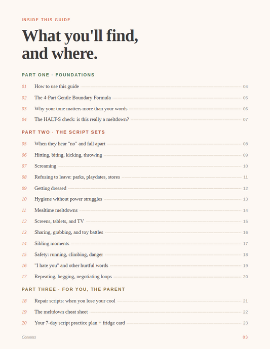 The Gentle Boundary Script Book